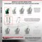Service Caster 6 Inch Extra Heavy Duty Green Poly on Cast Iron Wheel Rigid Top Plate Caster SCC-KP92R630-PUR-GB - alternate 2